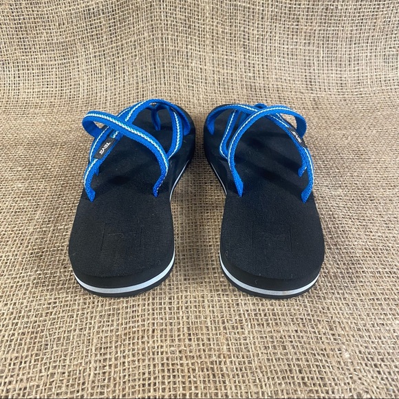 Teva sandals flip flops Blue strappy cushion Insoles Arch Support Sz  8 - Picture 11 of 12
